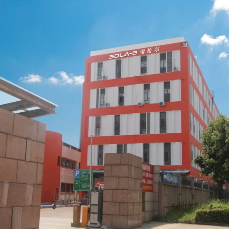 Sola-E solar panel manufacturing facility in Dongguan, China