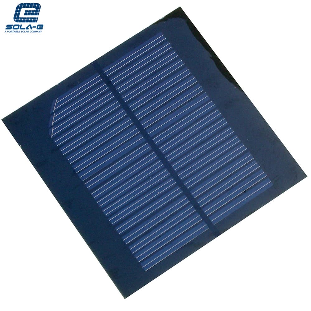 Custom OEM mini square monocrystalline solar cell module with high-efficiency black surface and visible busbars, designed for compact IoT device integration.