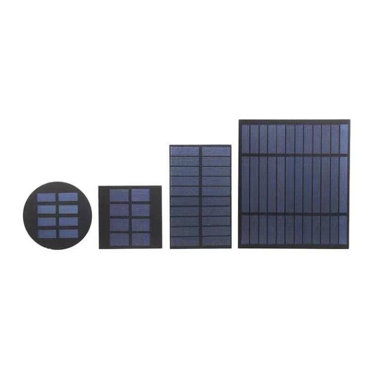 High-quality OEM PET mini solar panel module with scratch-resistant coating, offering reliable 5V power for small custom electronics projects.