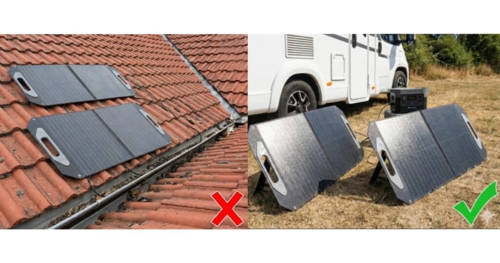 Portable and flexible solar panel application limits: where not to use them