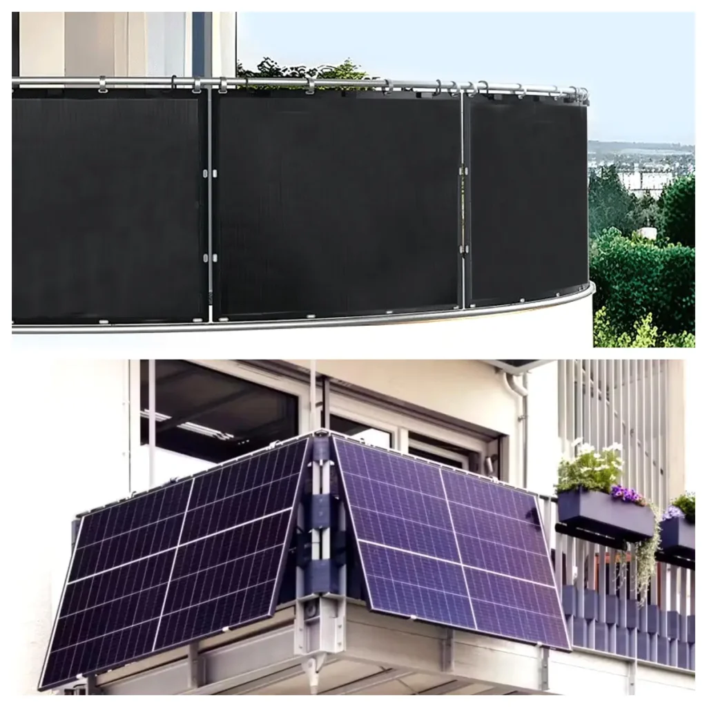 Comparison of heavy glass balcony solar vs lightweight flexible solar installation safety.
