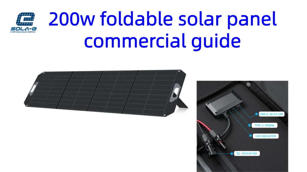 Professional 200 watt hpbc solar panel foldable designed for high-efficiency B2B off-grid applications.