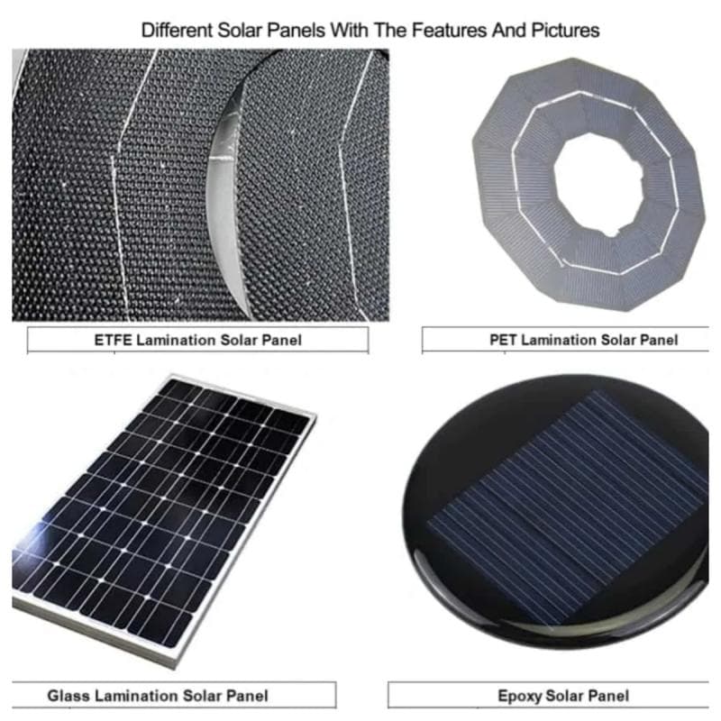 ETFE vs pet vs Epoxy lamination for small solar modules