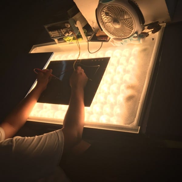 Testing the actual wattage and IV curve of a solar panel for IoT sensor power performance.