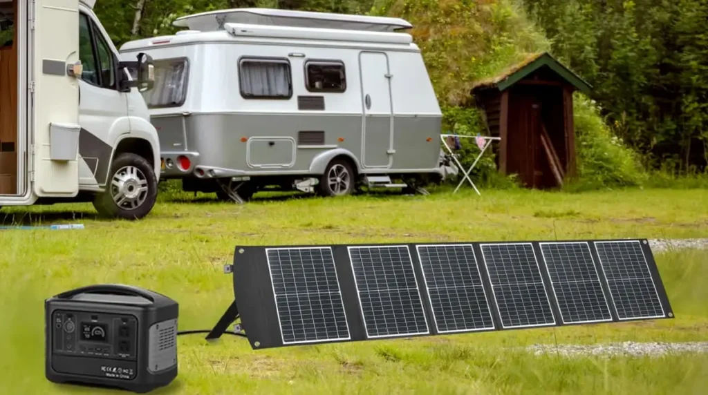 Industrial-grade uc 400W foldable solar panel setup for professional off-grid business use.