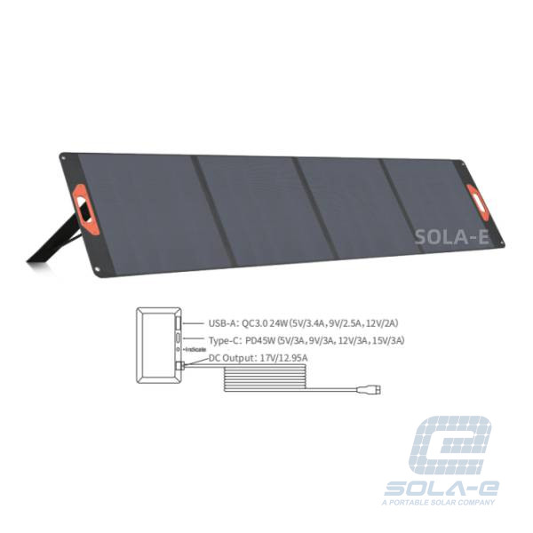 UB-220W premium foldable solar panel with N-type HPBC cells, 25% conversion efficiency and seamless black aesthetics.