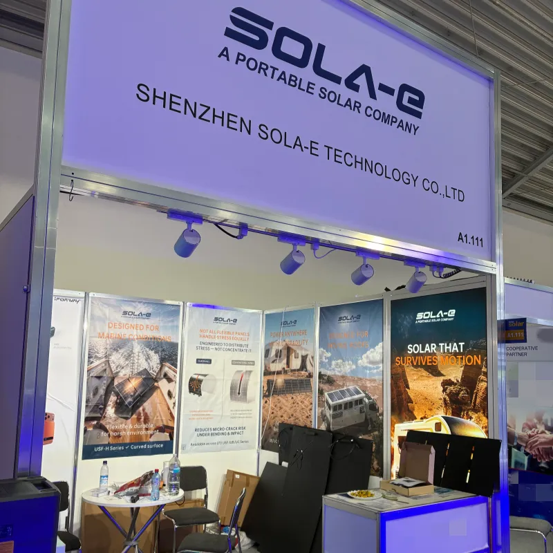 Sola-E booth on the final day of Intersolar Europe 2026