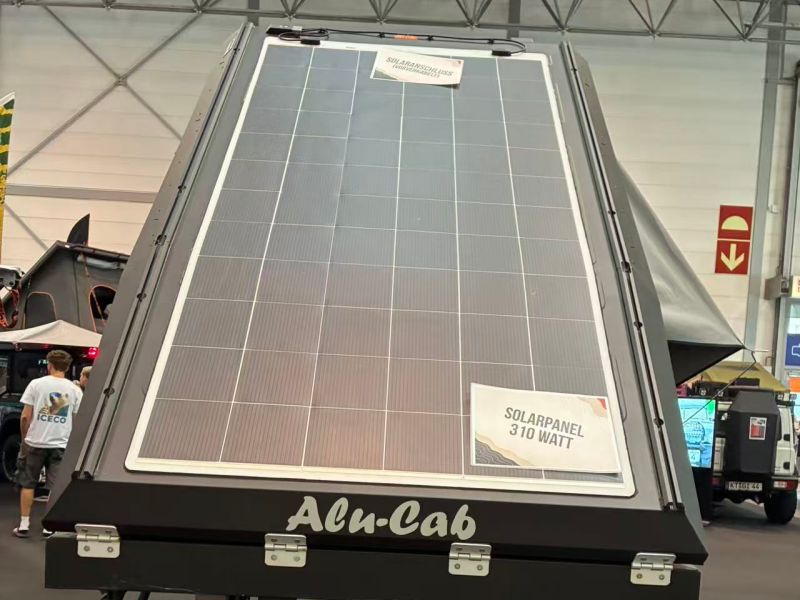 Lightweight RV solar panel displayed at CARAVAN SALON Düsseldorf 2026