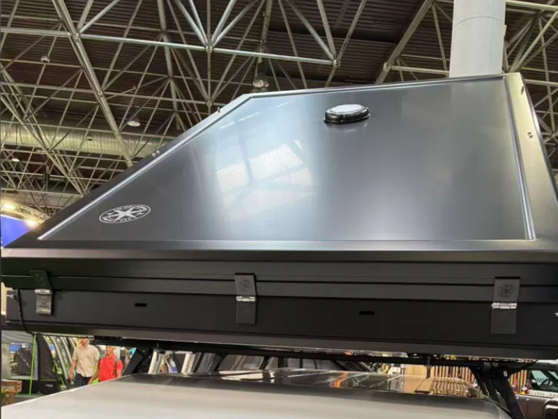 RV solar panel displayed by an exhibitor at CARAVAN SALON Düsseldorf 2026